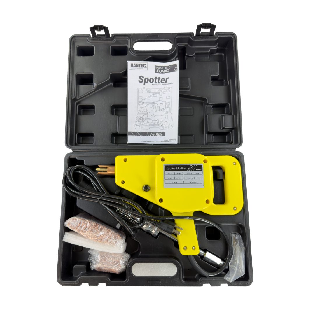 Spotter Kit Soldadora Punteadora Para Carrocería + Chaquetera + pernos reparación de Abolladuras