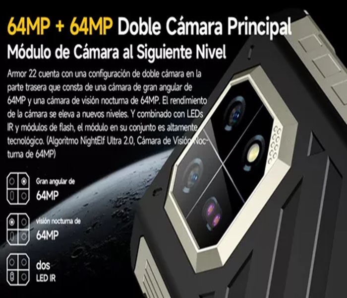 Teléfono Ulefone Armor 22 Robusto Impermeable Celular Doble Sim 256gb Rom