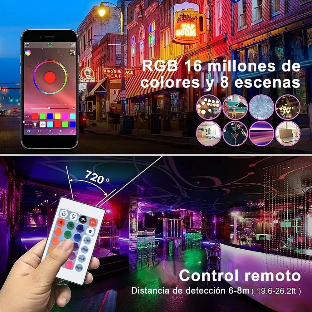 Reflectores Led Rgb De 50w Bylifity Ip66 Para Exterior