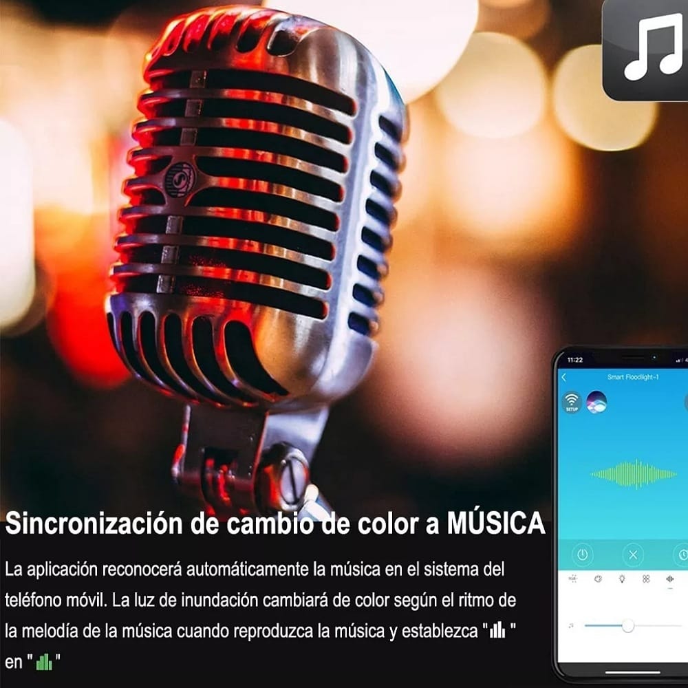 Reflectores Led Rgb De 50w Bylifity Ip66 Para Exterior