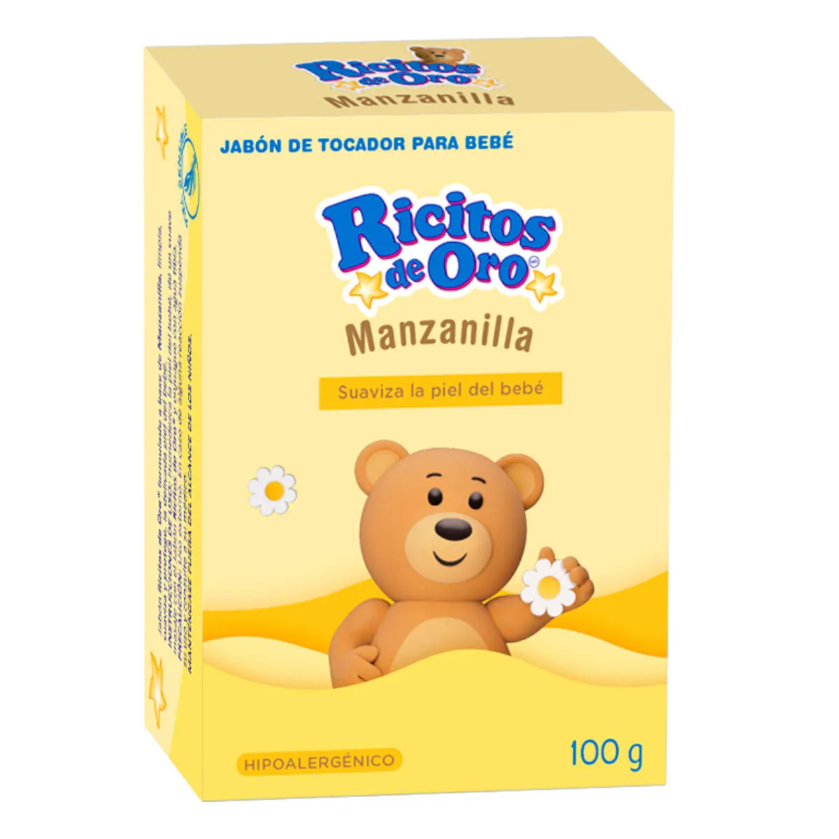 6 Piezas Jabón Ricitos de Oro Manzanilla Hipoalergénico 100 g c/u