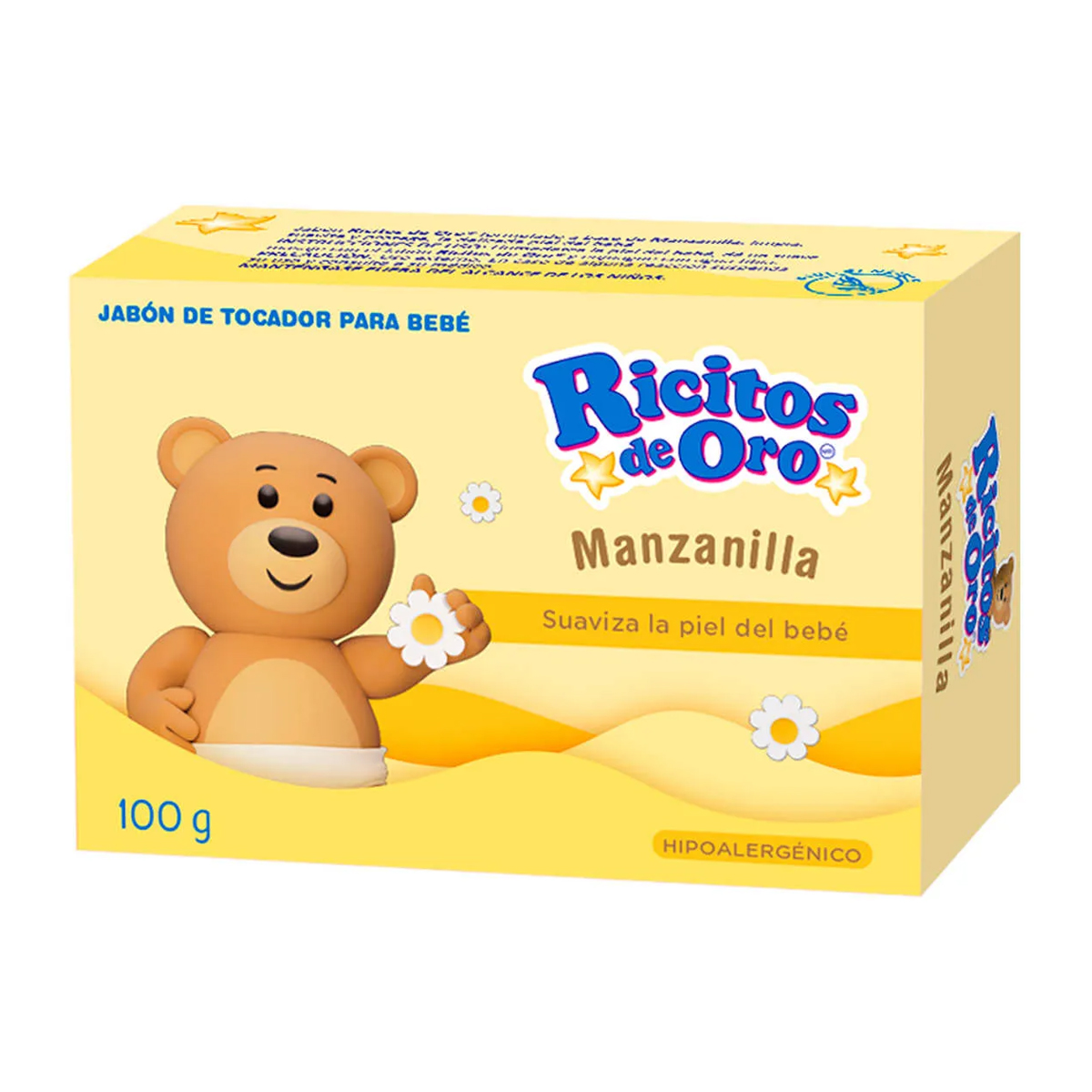 6 Piezas Jabón Ricitos de Oro Manzanilla Hipoalergénico 100 g c/u