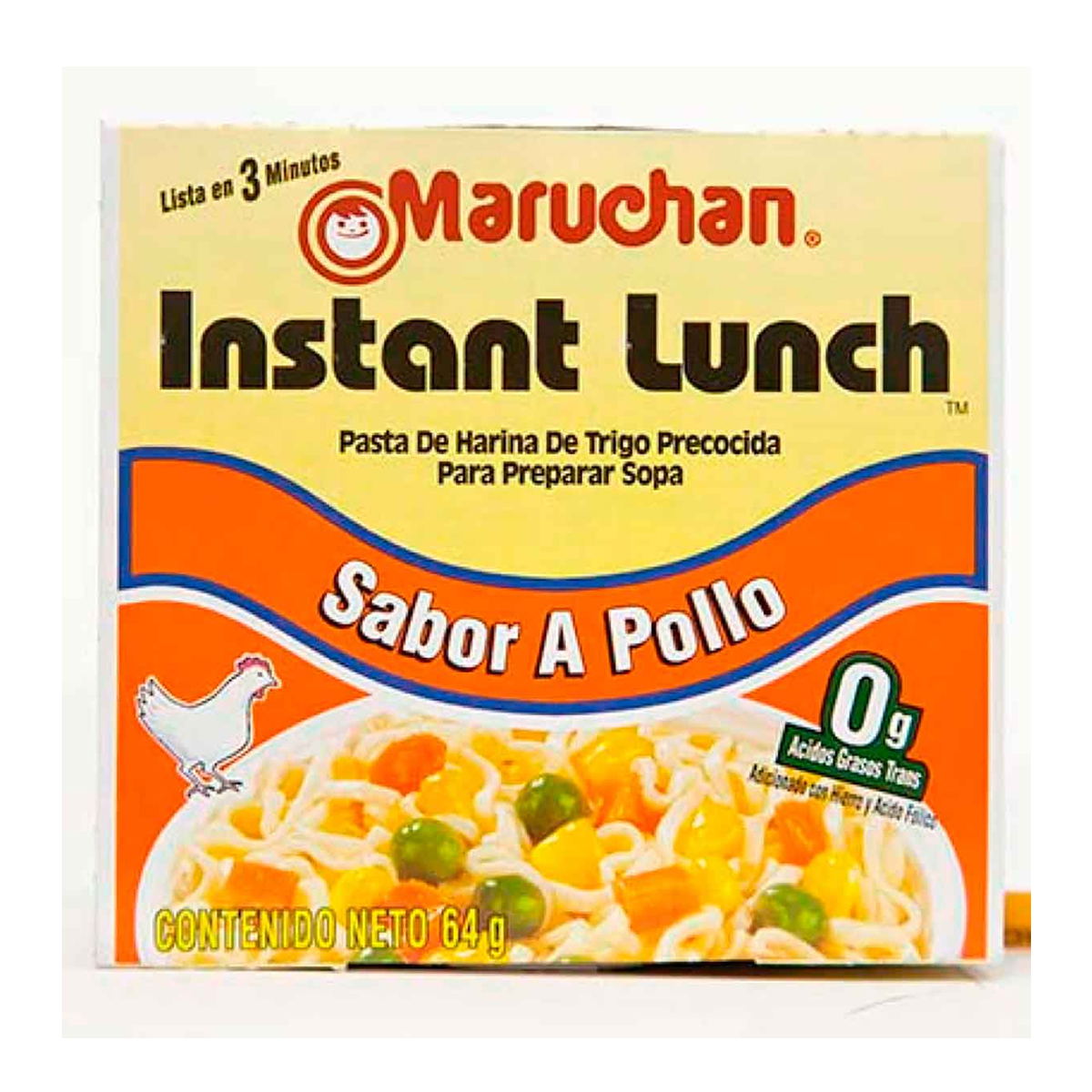 12 Piezas de Maruchan sabor a Pollo de 64 gramos