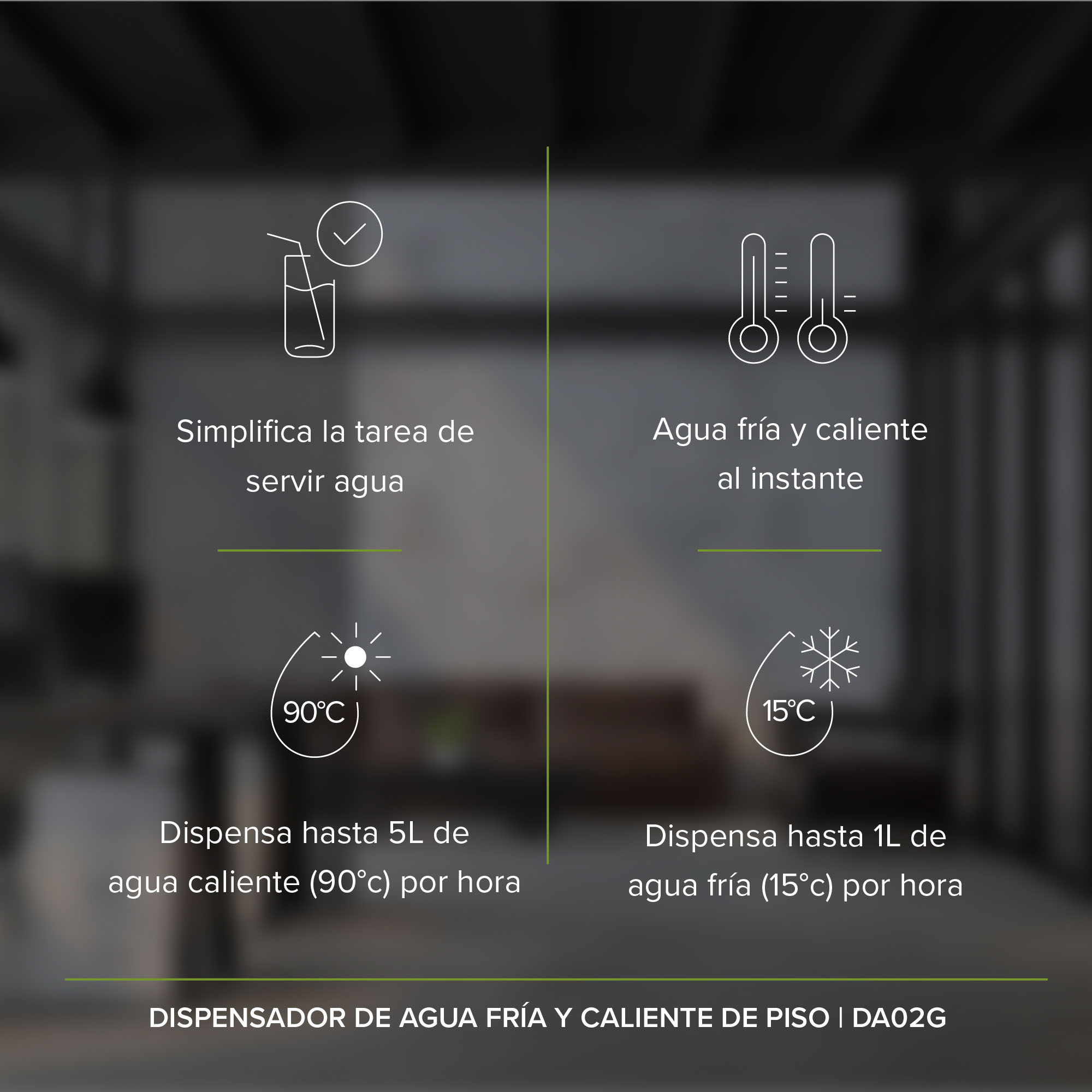 Dispensador Eléctrico de Agua Caliente y Fría Para Piso Avera DA02G