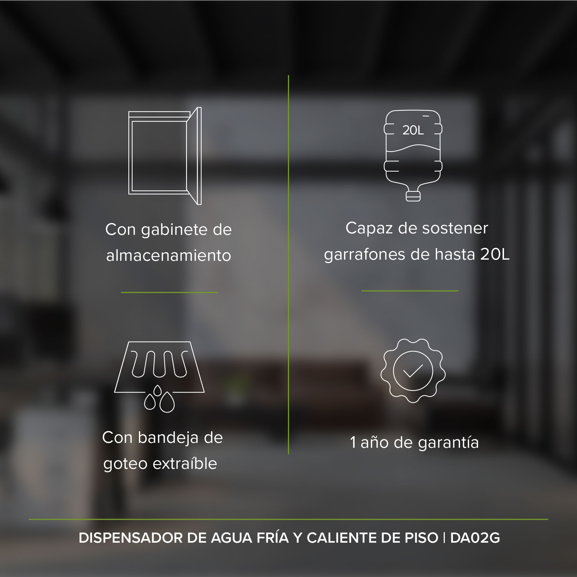 Dispensador Eléctrico de Agua Caliente y Fría Para Piso Avera DA02G