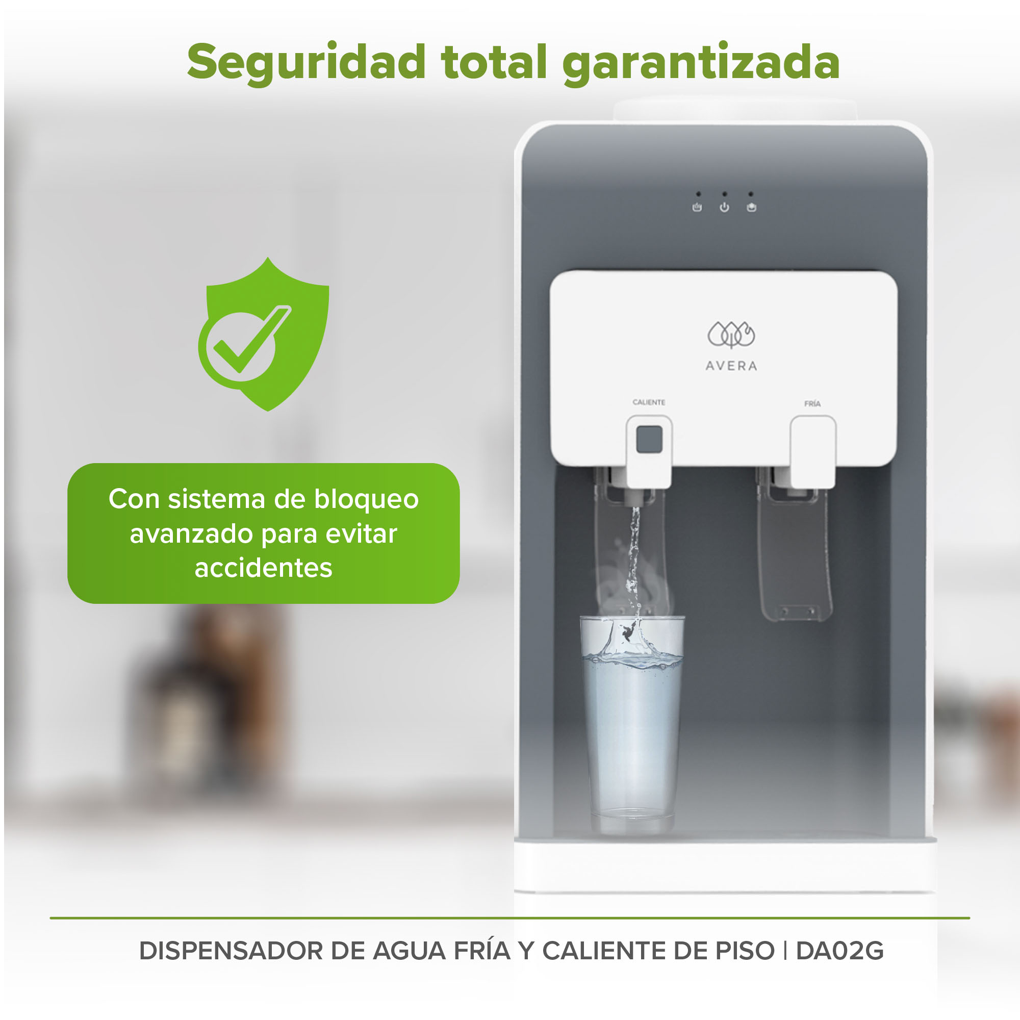 Dispensador Eléctrico de Agua Caliente y Fría Para Piso Avera DA02G