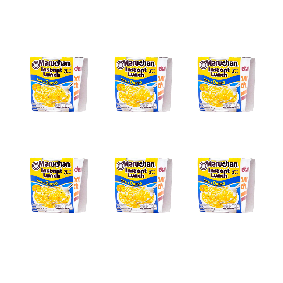 Sopa Instantánea Maruchan Sabor Queso 64 gramos, Caja de 6 Pzas