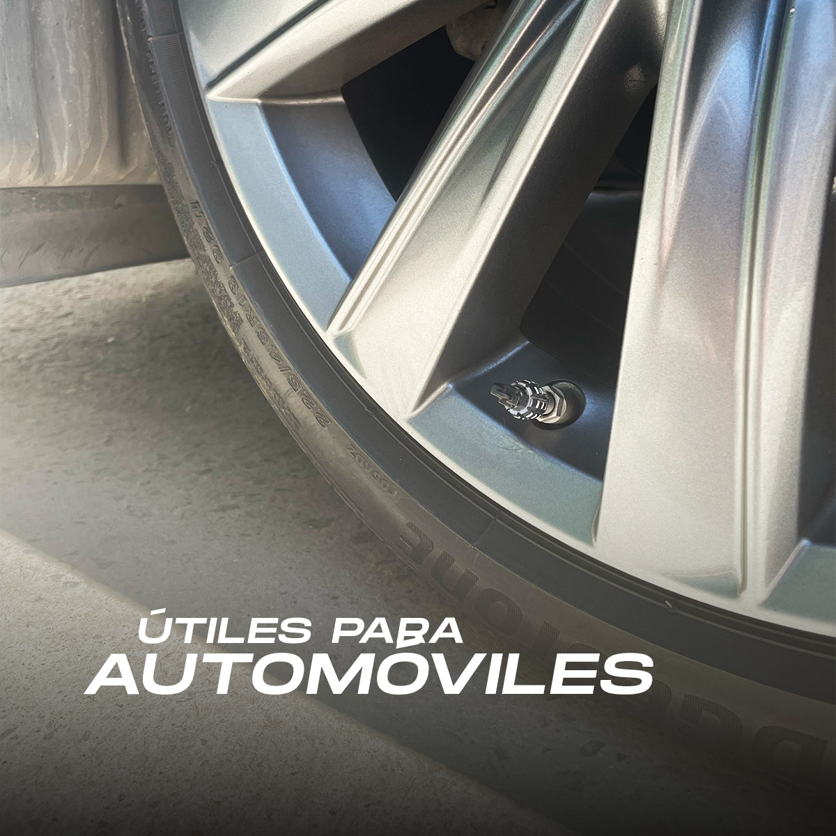 Tapón Pivote Cubre Válvula Bicicleta Moto Carro Plata