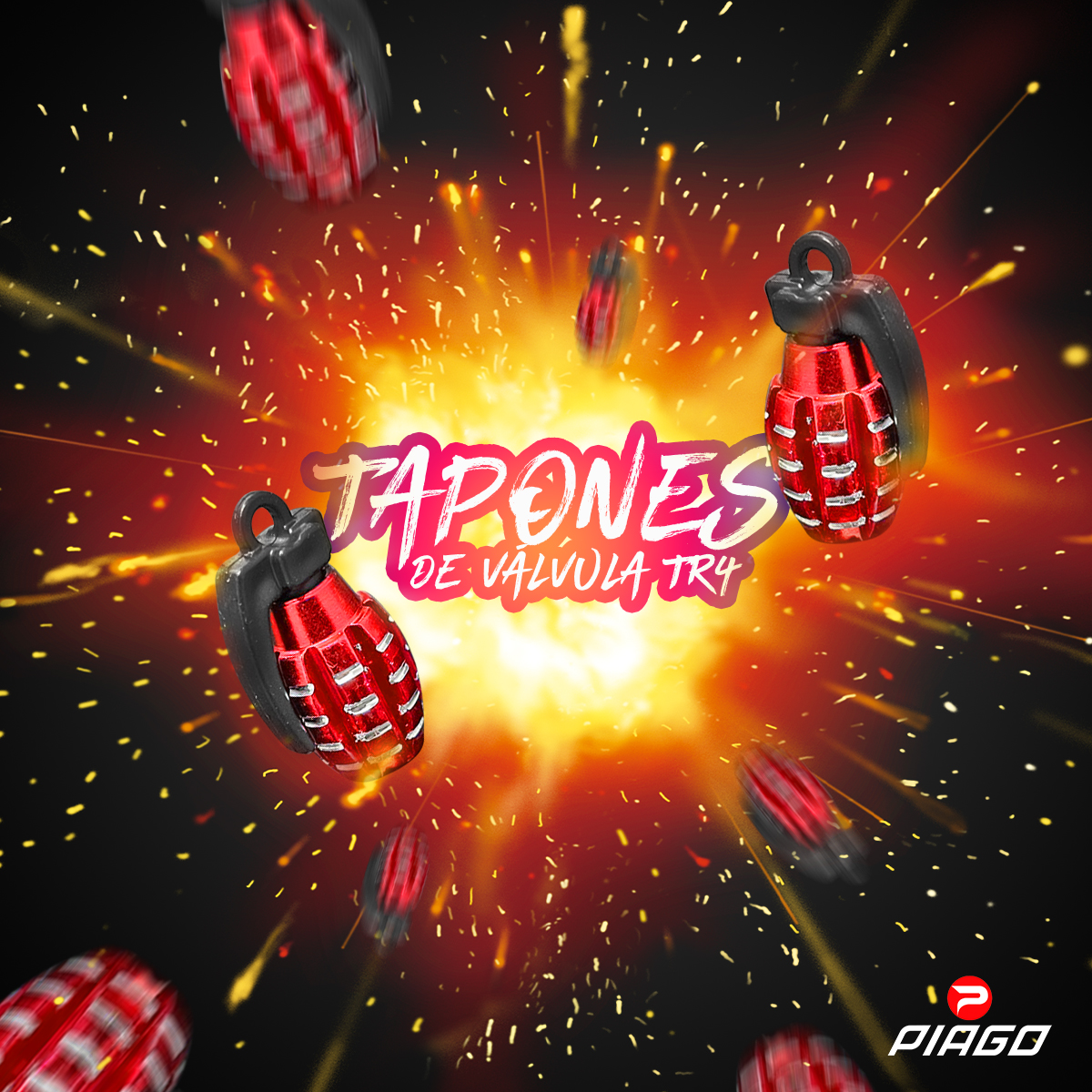 Tapón Pivote Cubre Válvula Bicicleta Moto Carro Rojo