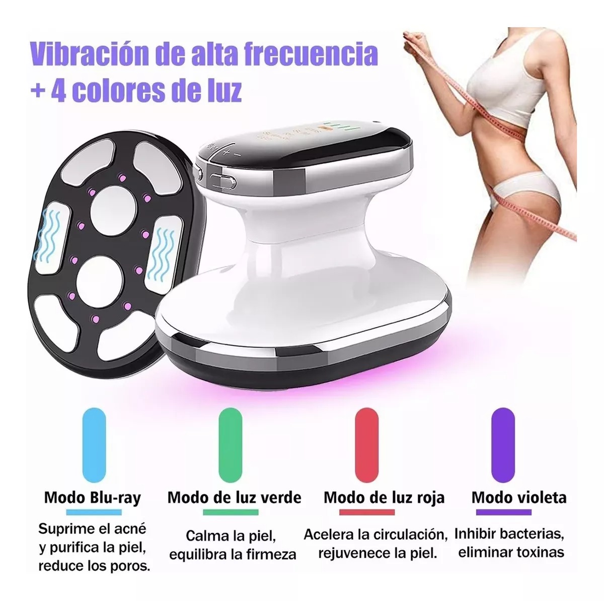 Masajeador De Radiofrecuencia 4 Led Luz Rf+slim+ems 4 En 1.