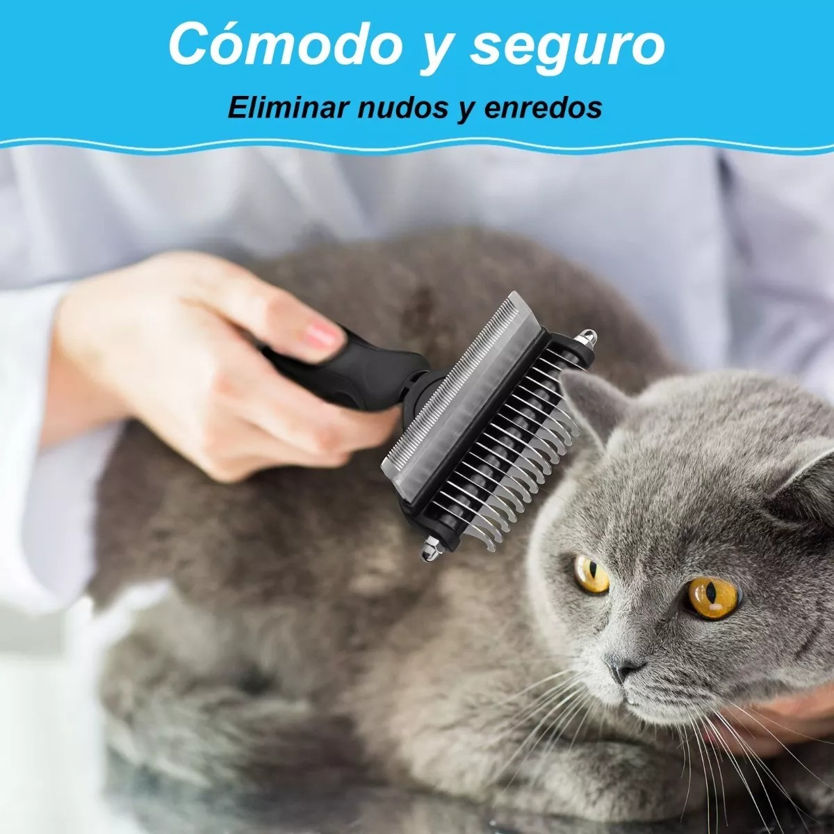 2 Es 1 Cepillo Deslanador Perro Gato Peine Mascotas Husky