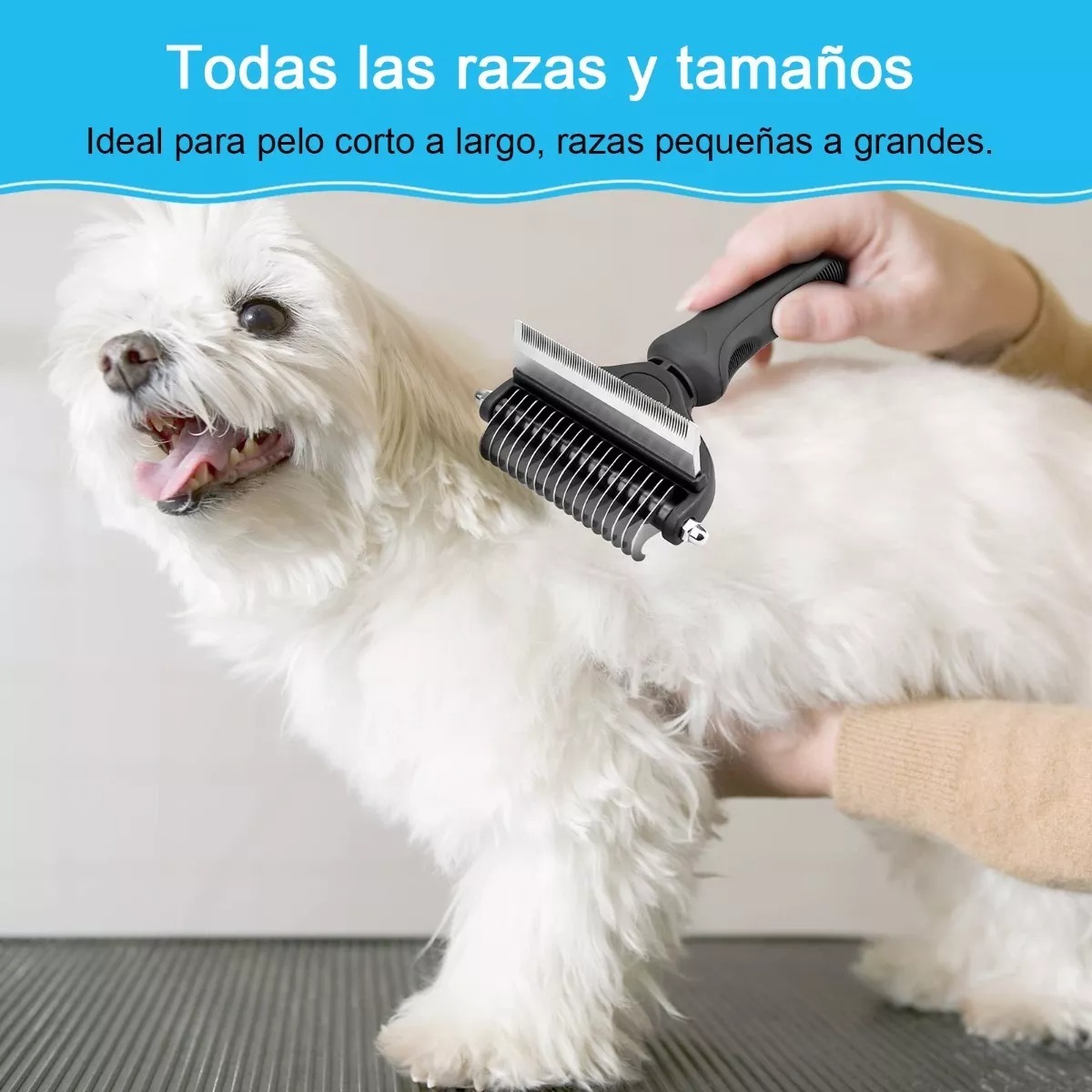2 Es 1 Cepillo Deslanador Perro Gato Peine Mascotas Husky