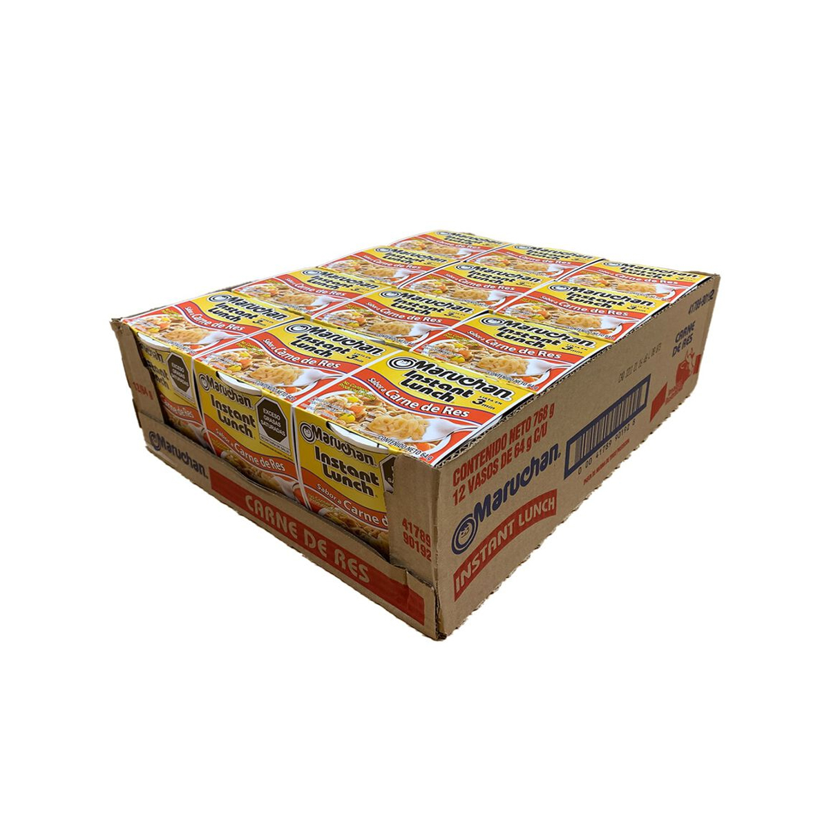 Pack Sopa Maruchan 12 Piezas Sabor Carne de Res 64 gramos c/u