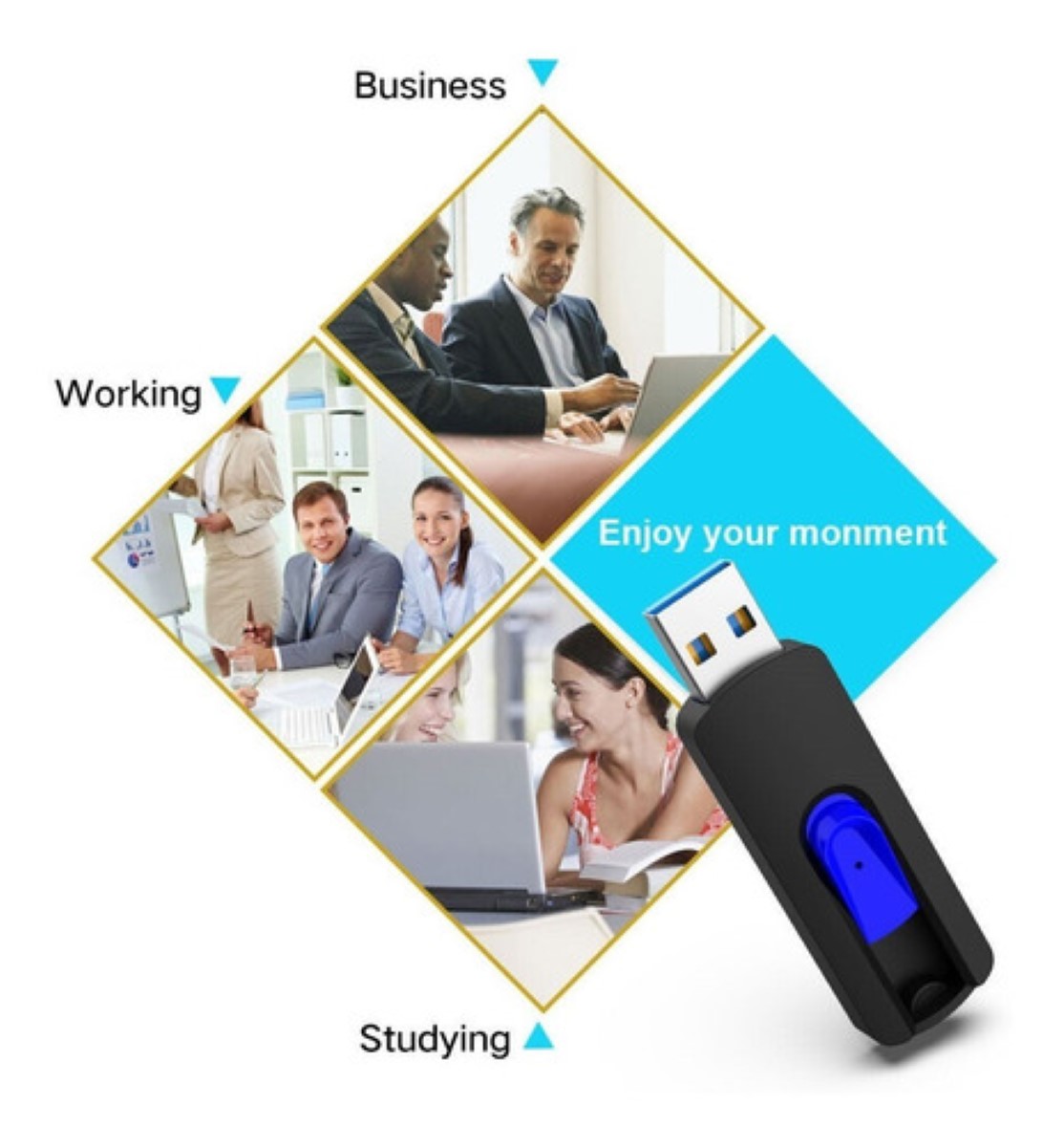 Memoria Usb 2.0 Topesel De 8 Gb, Plateado, 10 Piezas negro