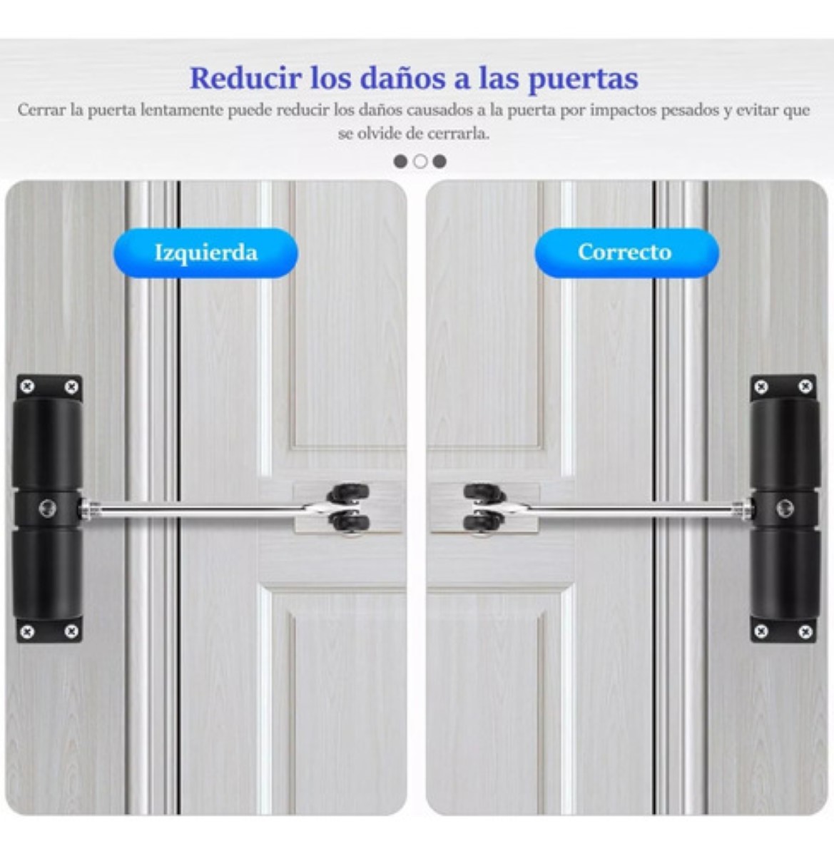 Cierra Puertas Automático Resorte Invisible Para Doméstico negro