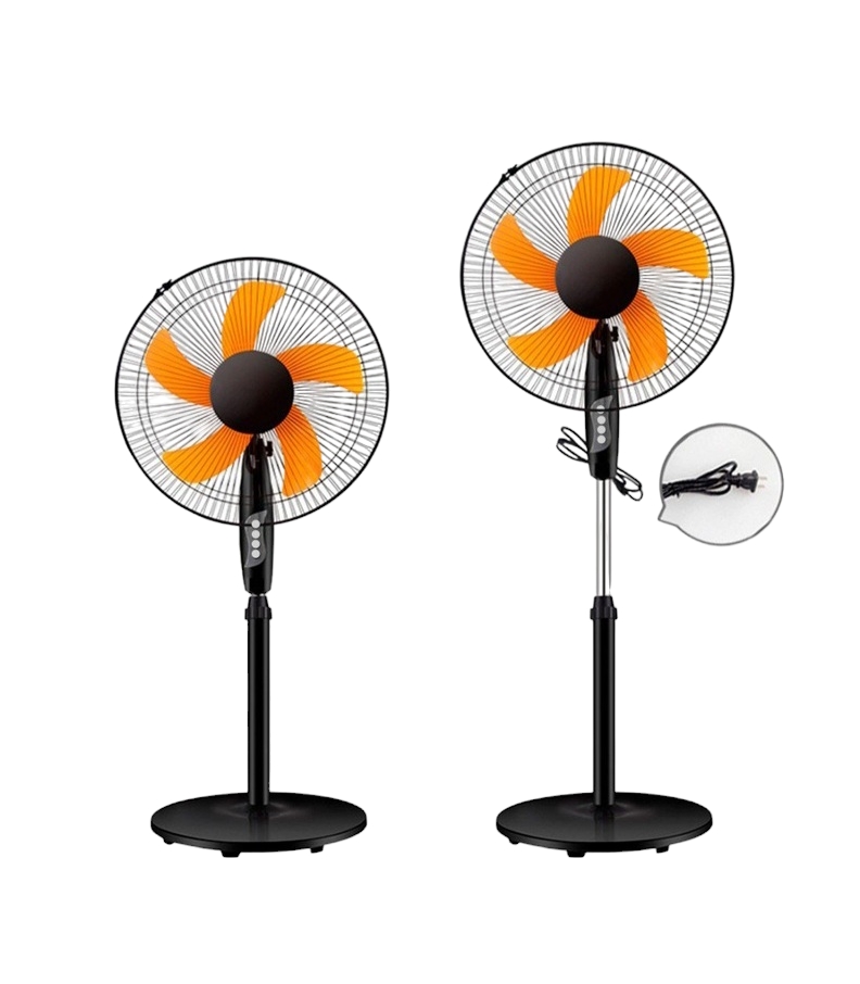 Ventilador de Pedestal de 3 velocidades con 5 aspas Altura ajustable de 96.5 a 118 cm