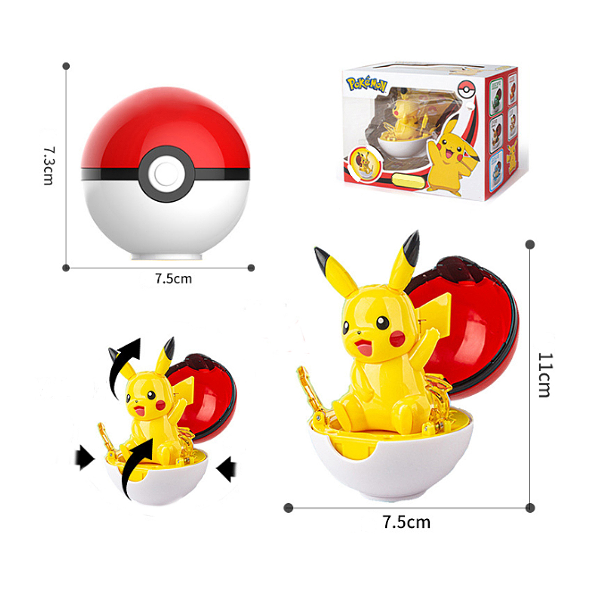 Pokebola Figura de Acción Pikachu Coleccionable