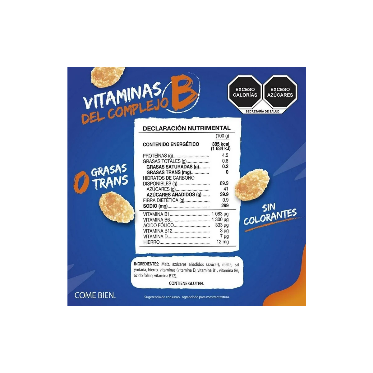 Cereal Kellogg's Zucaritas Hojuela de Maíz 20 piezas de 30 gramos c/u