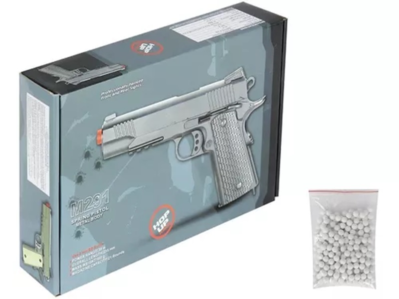 Lanzador Airsoft Colt 1911 Railgun Full Metal Desarmable 