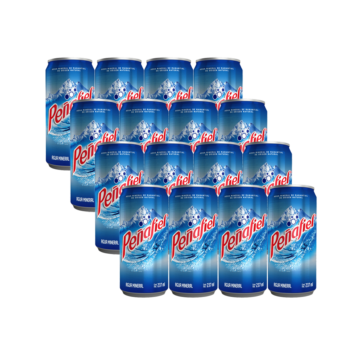 Agua Mineral Peñafiel 16 Piezas Lata 237 ml c/u