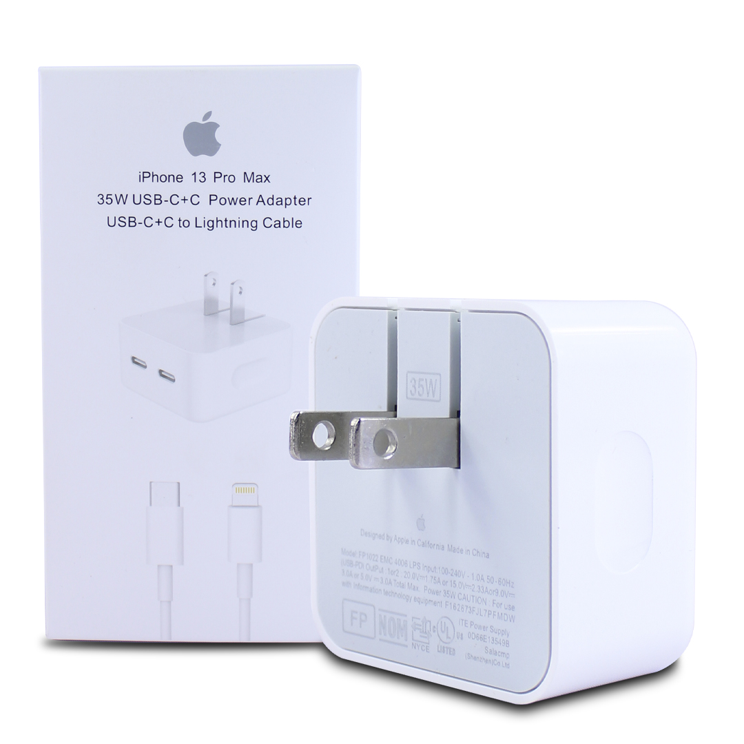 Cargador De 35w Doble Salida Tipo C Más Cable Ip 