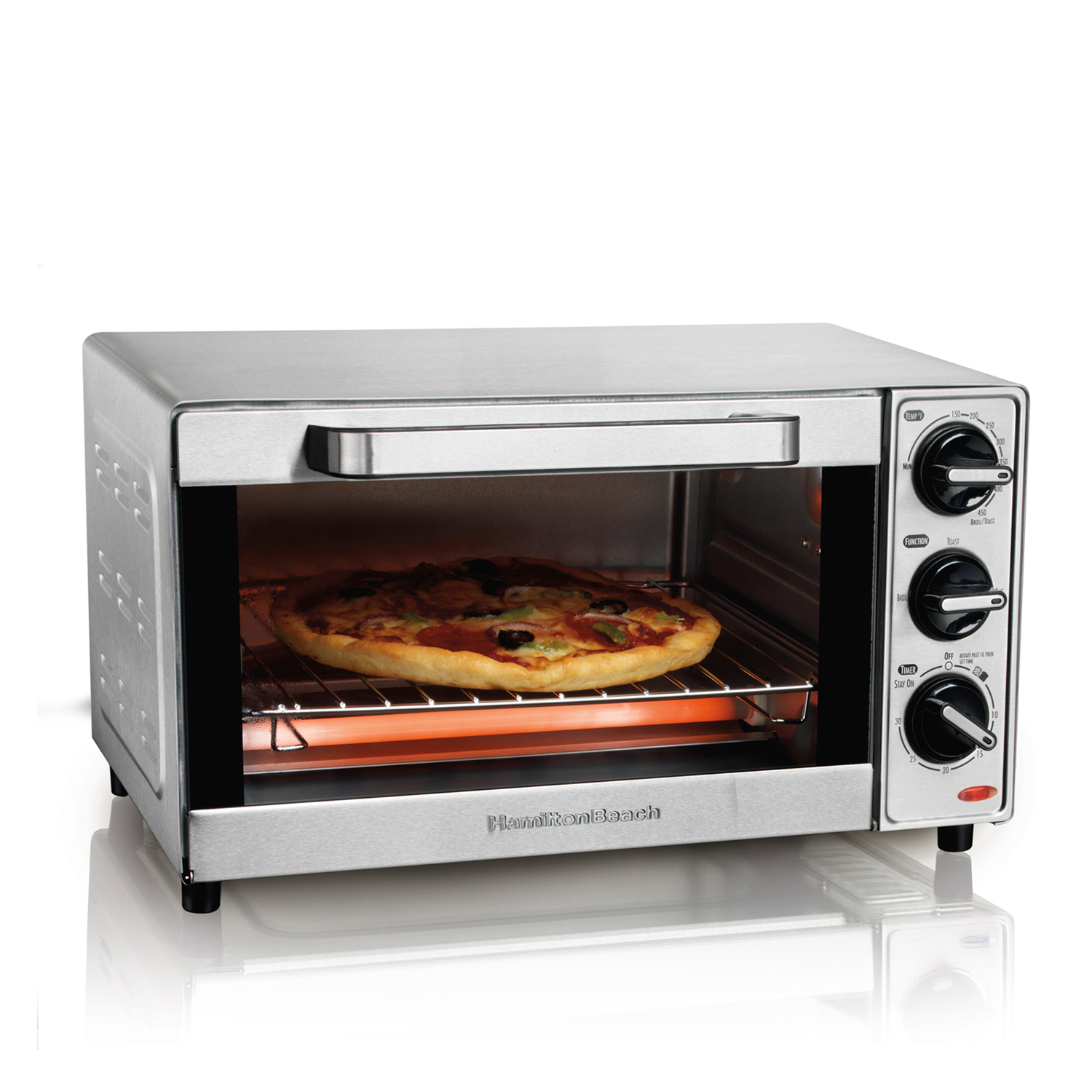 Horno Electrico Hamilton Beach 31401 4 Rebanadas Acero Inoxidable.