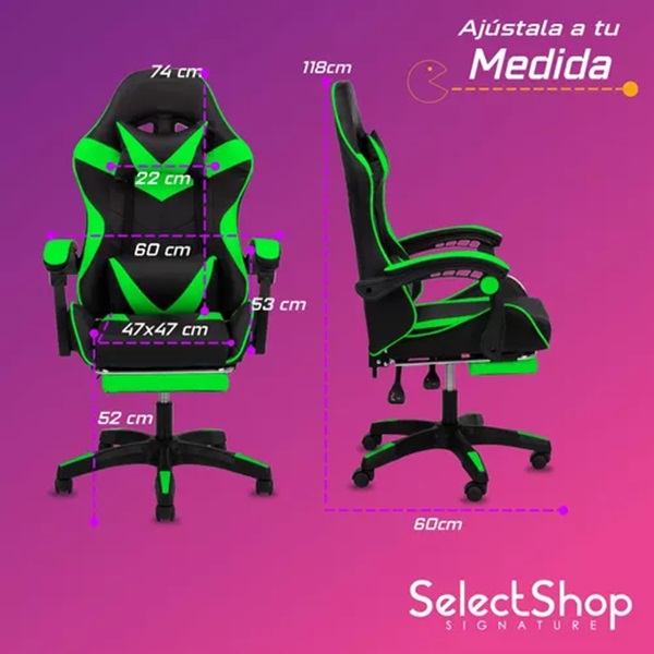 Silla Gamer Reclinable Giratoria Ergonómica Súper Cómoda