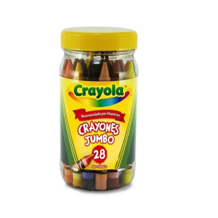 Bote De Crayones Jumbo X28 Crayola 520328 En Colores Surtidos.