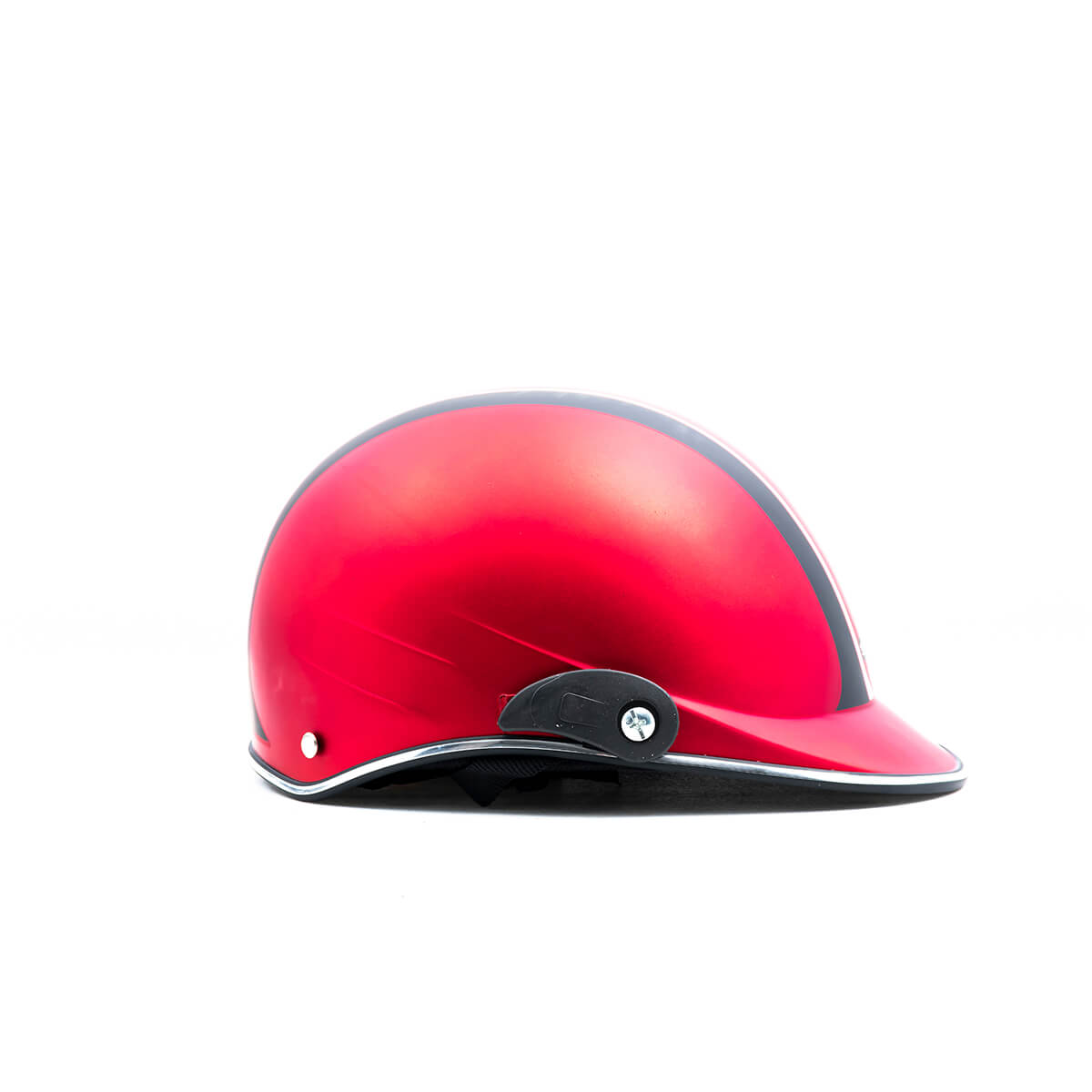 Casco Cachucha Para Moto Rojo