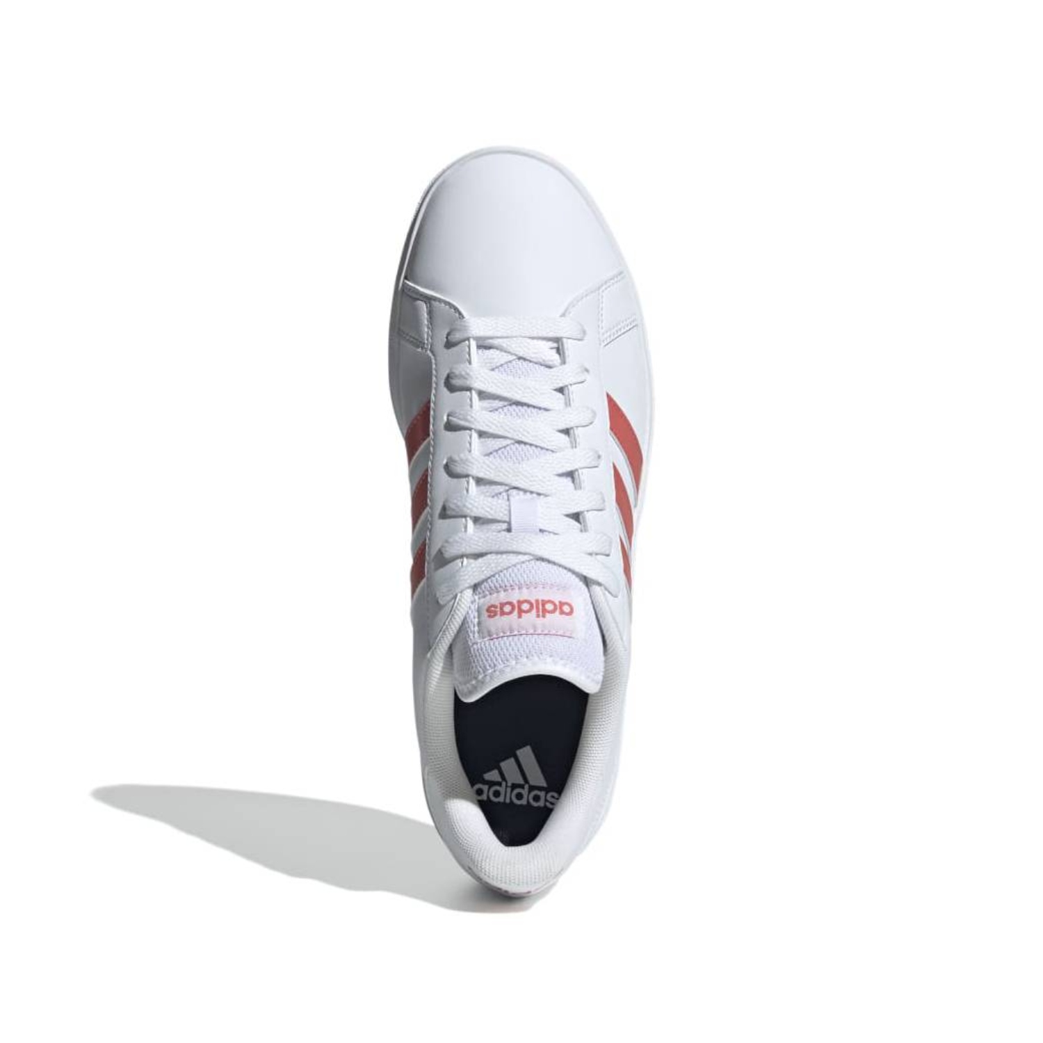 Tenis Casual Adidas Grand Court Base 2.0 Blanco/Coral ID3021 Unisex