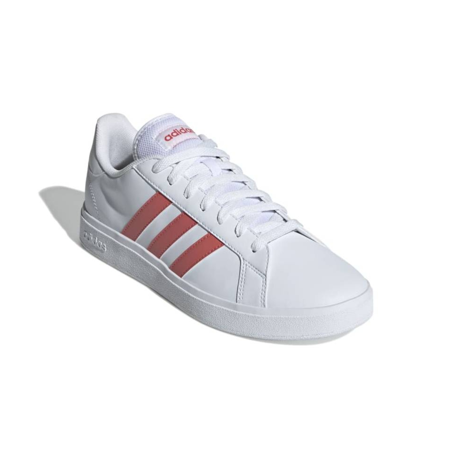 Tenis Casual Adidas Grand Court Base 2.0 Blanco/Coral ID3021 Unisex