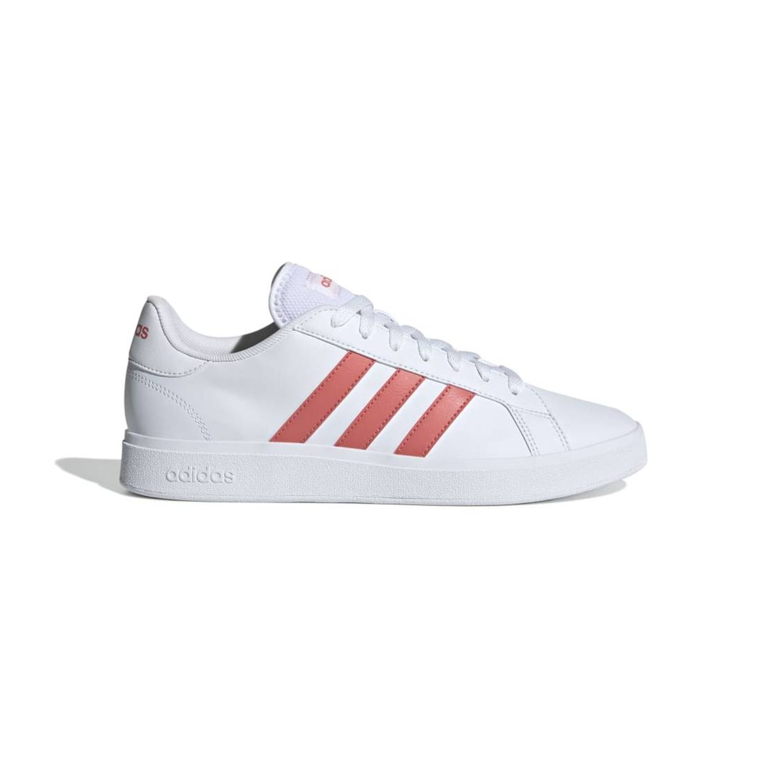 Tenis Casual Adidas Grand Court Base 2.0 Blanco/Coral ID3021 Unisex