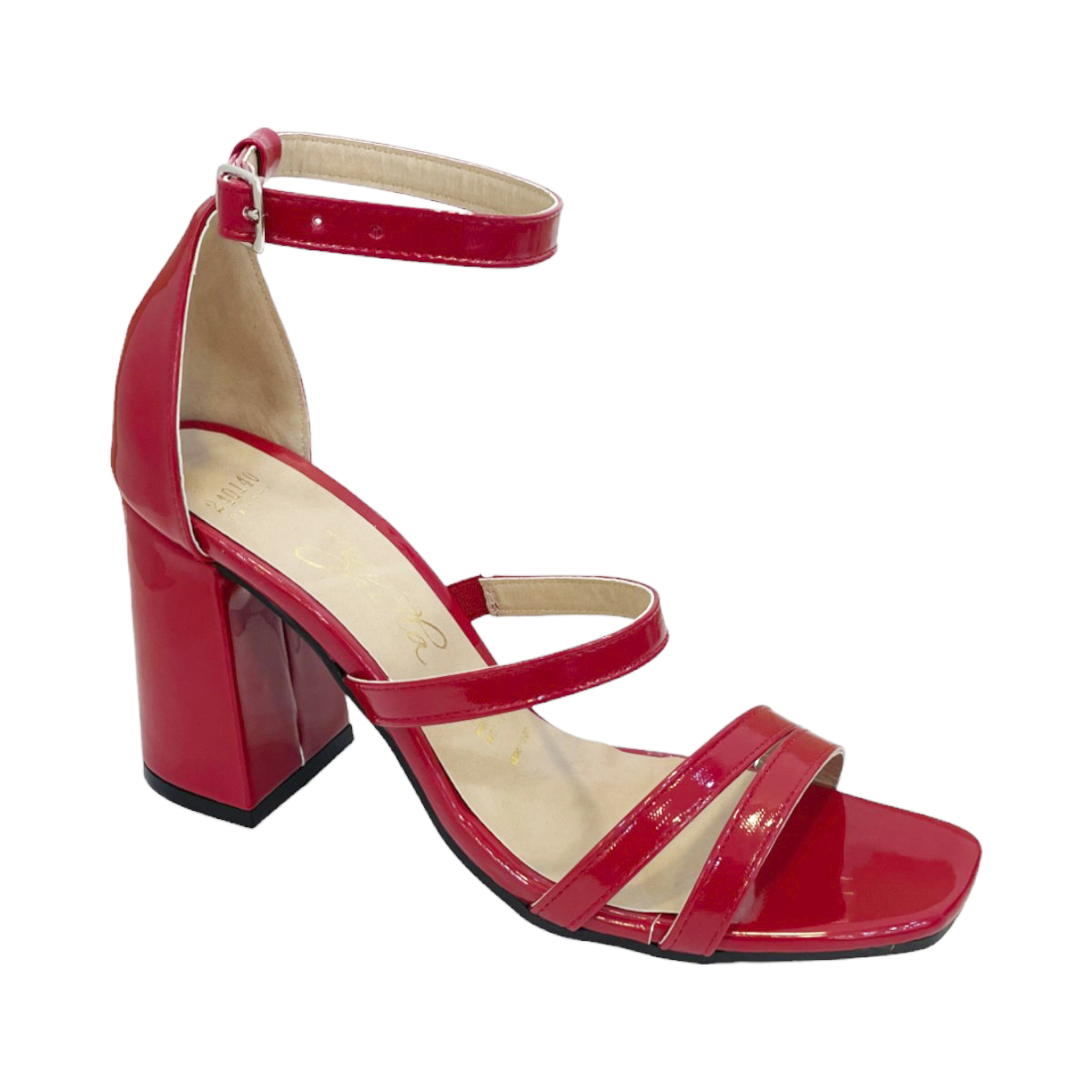 Zapatillas Fiesta Mujer Sheila Charol Tacon Comodo 8 cm