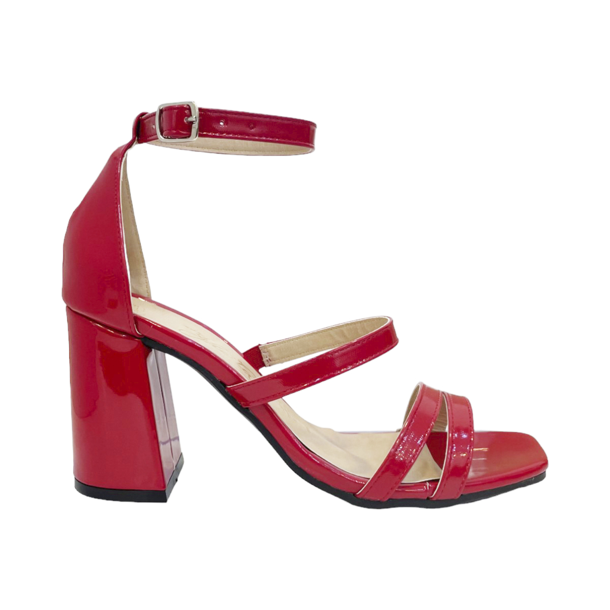 Zapatillas Fiesta Mujer Sheila Charol Tacon Comodo 8 cm