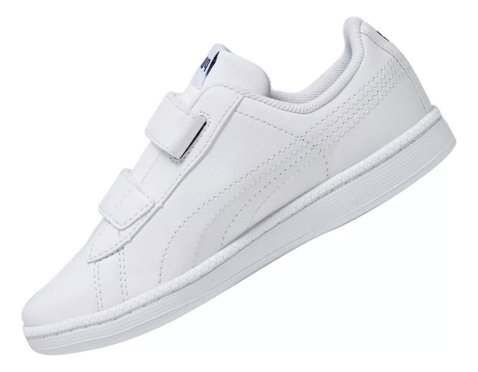 Tenis Casual Puma Up PS Color Blanco Verde Para Niño