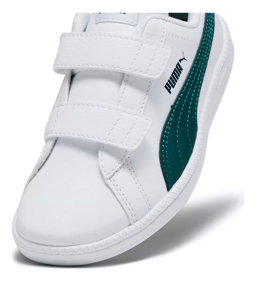 Tenis Casual Puma Up PS Color Blanco Verde Para Niño