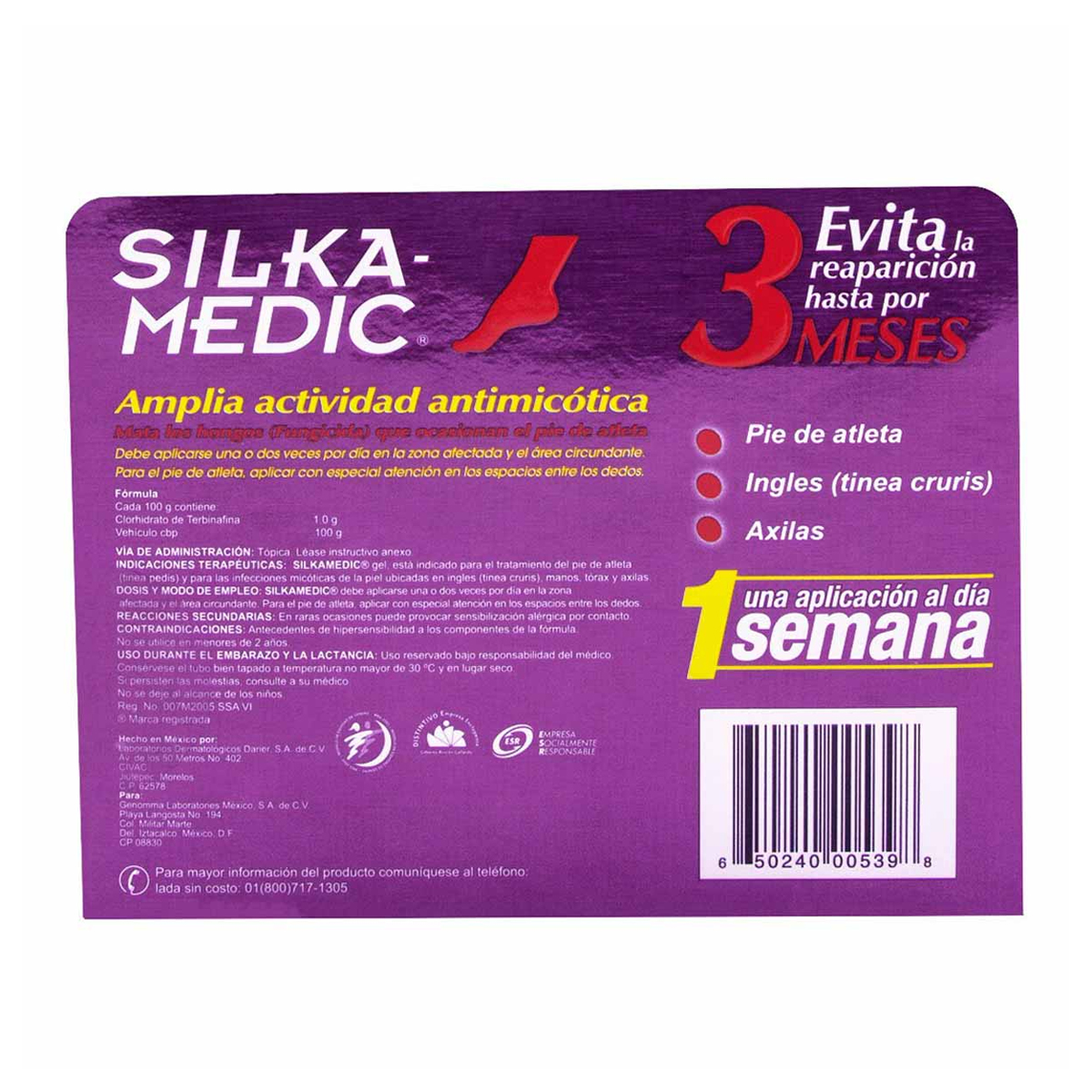 Silka Medic Gel Antimicótico Pie de Atleta 30 gramos - 2 Piezas 