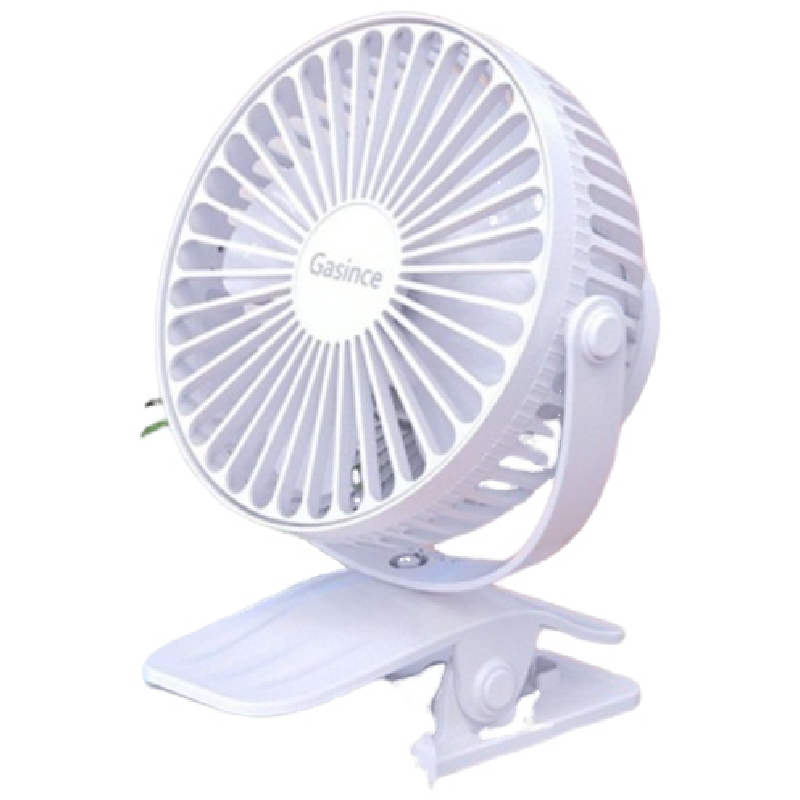 Ventilador Abanico Portátil color Blanco con clip 11 cms de ancho x 14 cms de Altura con Motor para 18000 horas USB-VE-40125