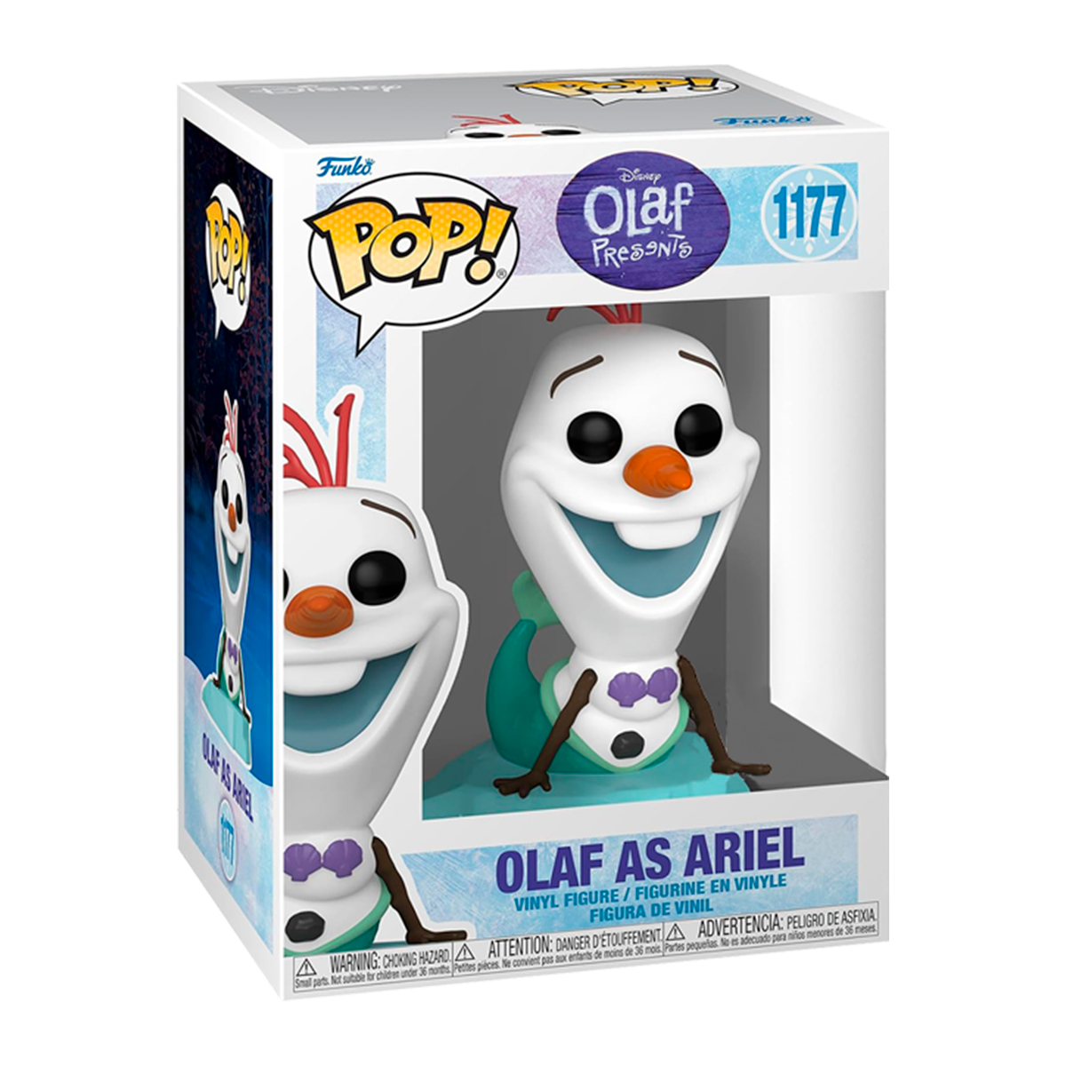 Funko Pop Olaf Ariel #1177 Disney Olaf Presenta La Sirenita Figura Original