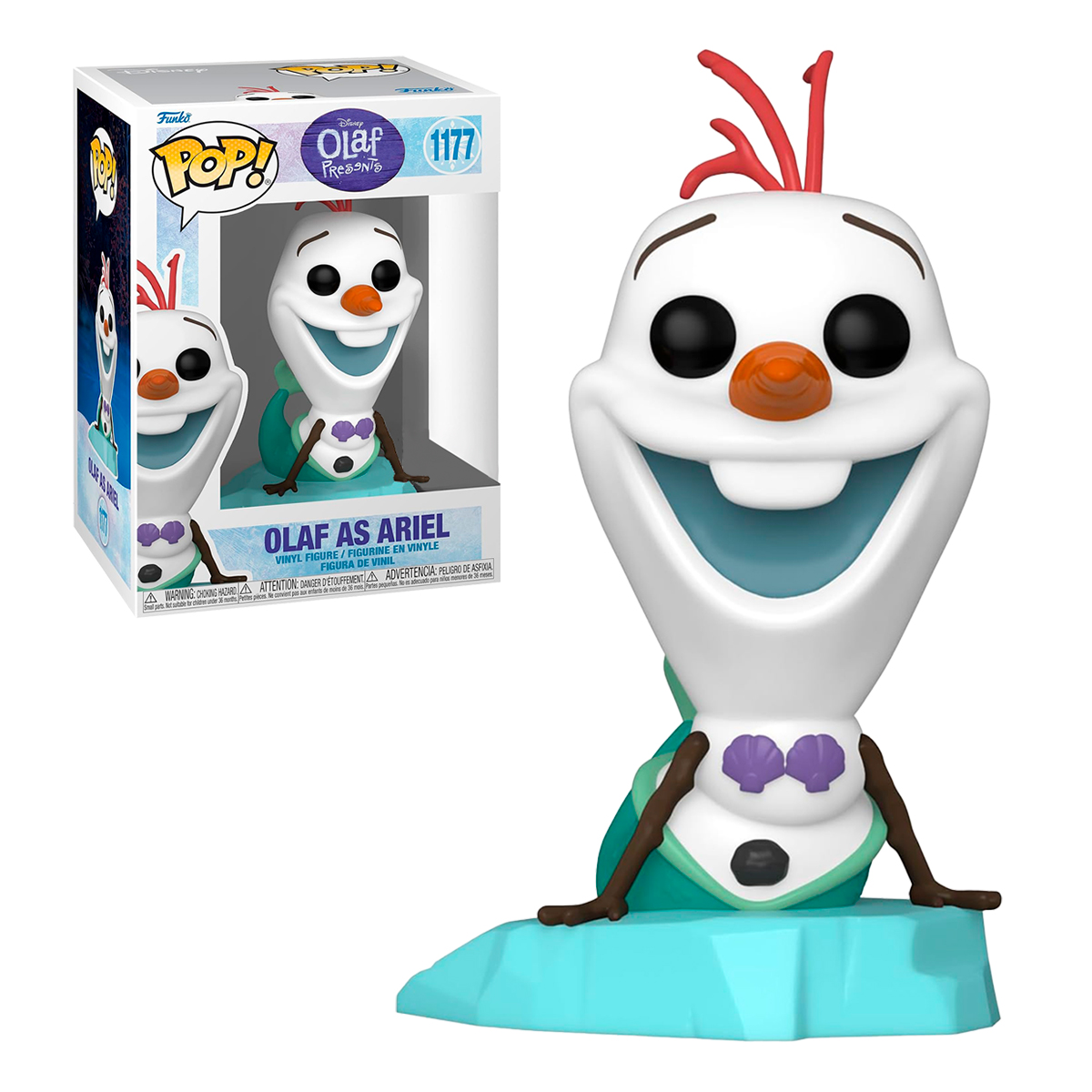 Funko Pop Olaf Ariel #1177 Disney Olaf Presenta La Sirenita Figura Original