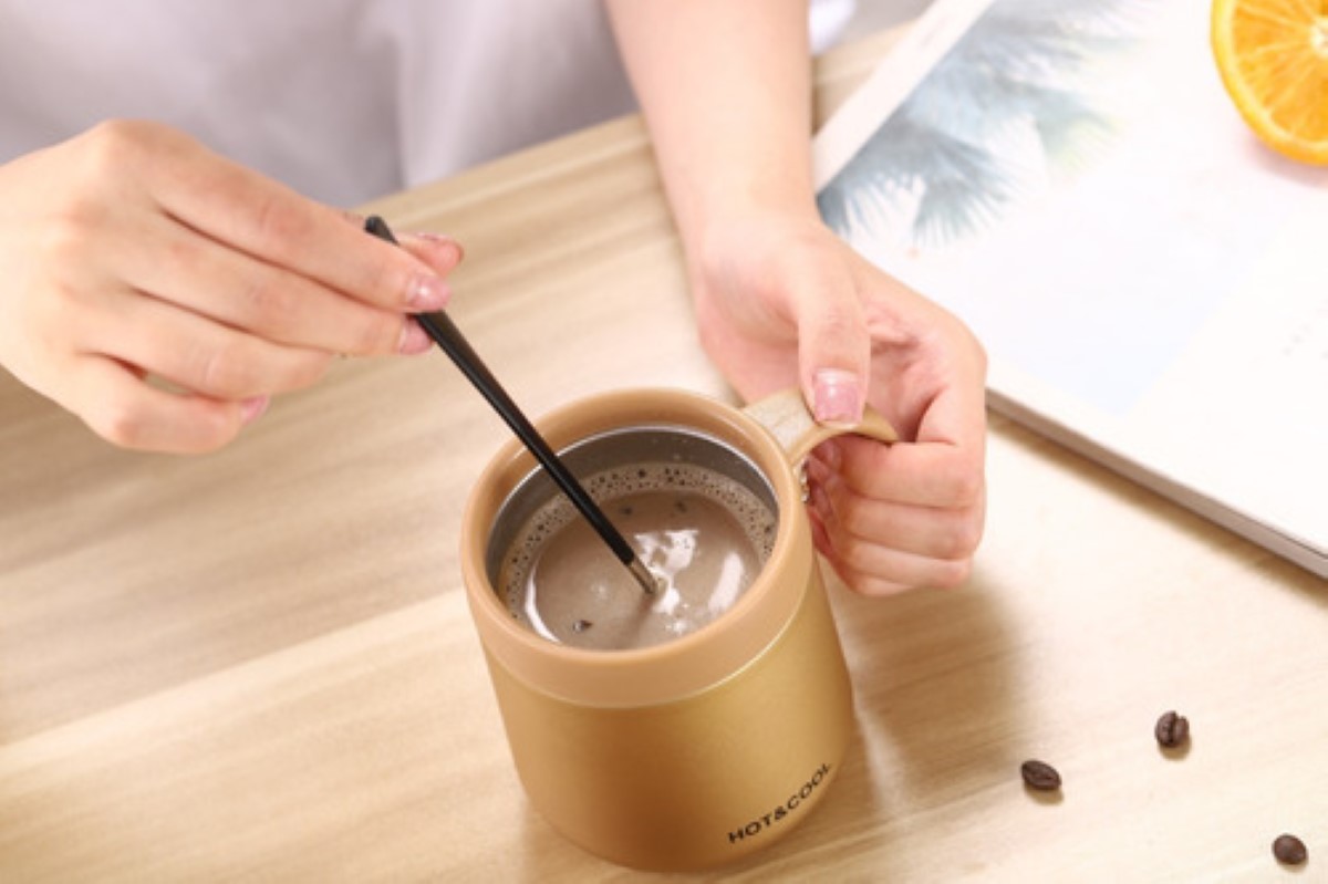 Termo De Acero Inoxidable Para Oficina, Para Café 500ml Dorado