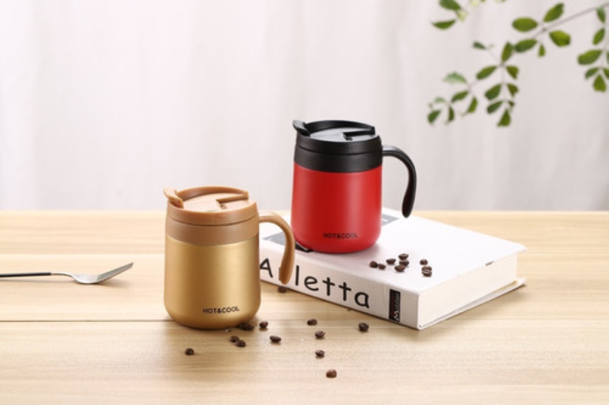 Termo De Acero Inoxidable Para Oficina, Para Café 500ml Dorado