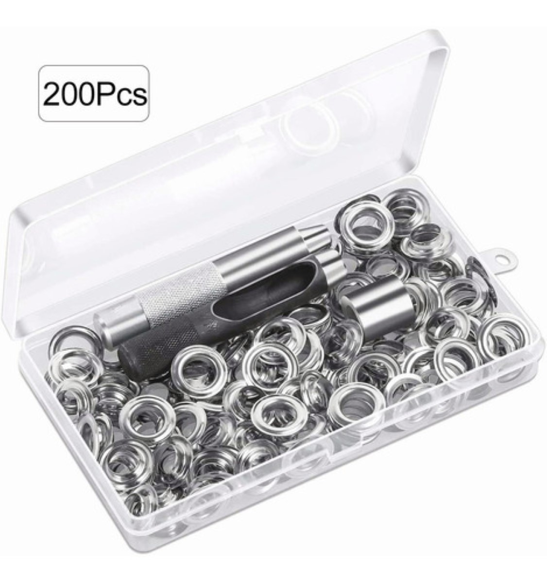 Kit De 1000 Ojales Metálicos De 12 Mm + Herramienta - Acero Inoxidable, Para Lonas, Cortinas, Manualidades