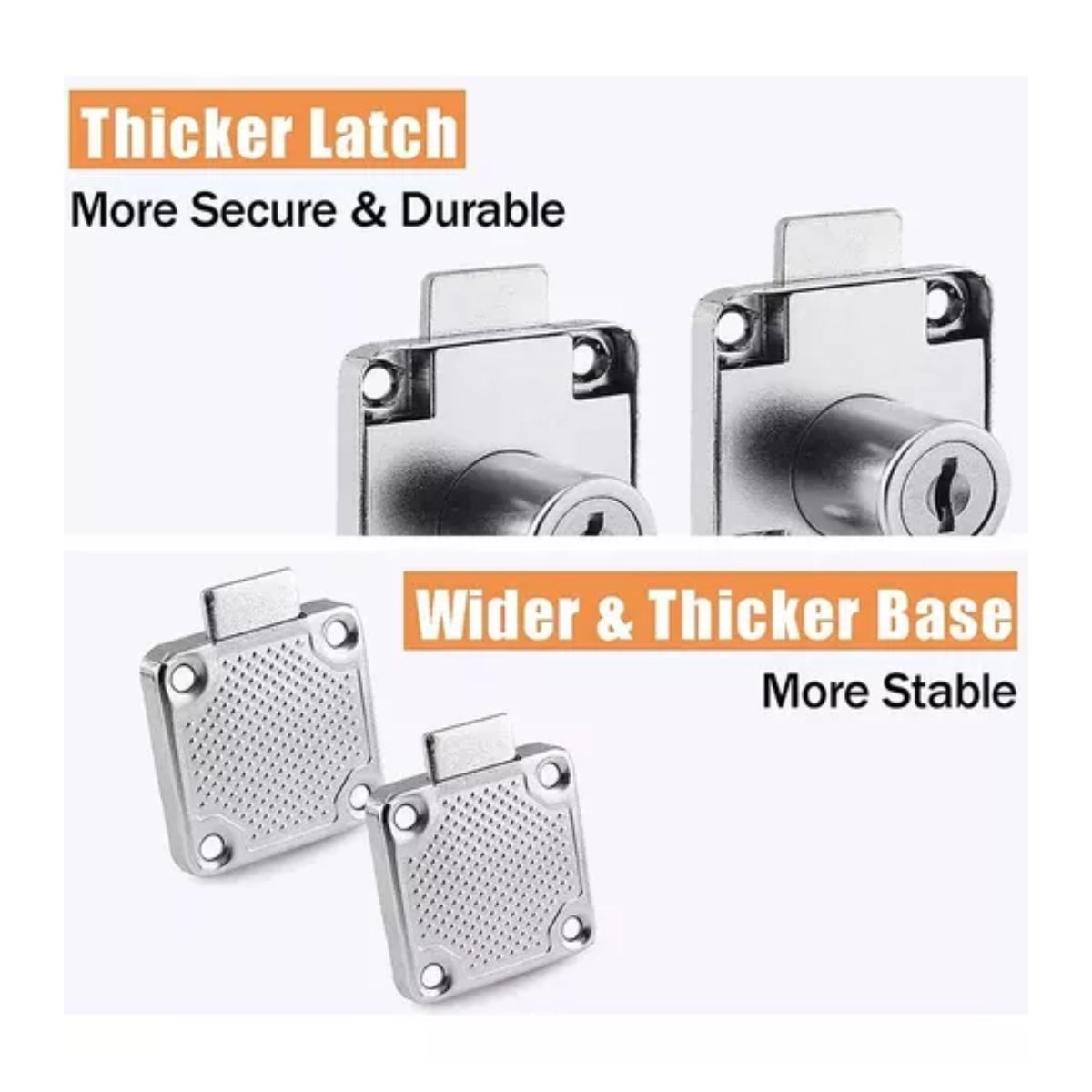 12pcs Cerradura Chapa Para Muebles Cajones Closet Con Llaves gris