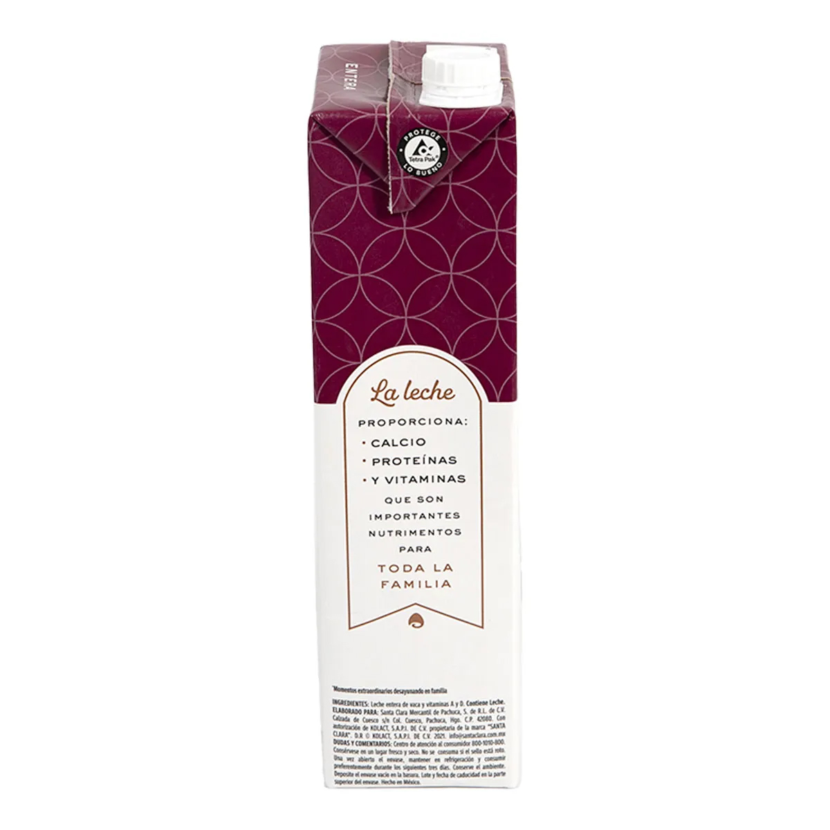 Leche Santa Clara Entera 1.5 litros Pack con 4 Piezas