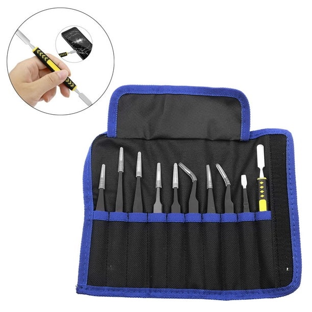 Kit Pinzas Antiestáticas Precisión Herramienta Electronica