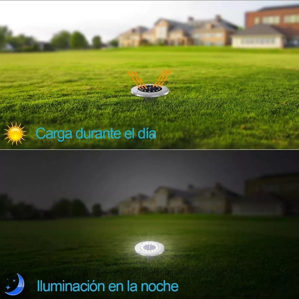 Bylifity Lampara Solar Luz Led Exterior De Jardin 16leds