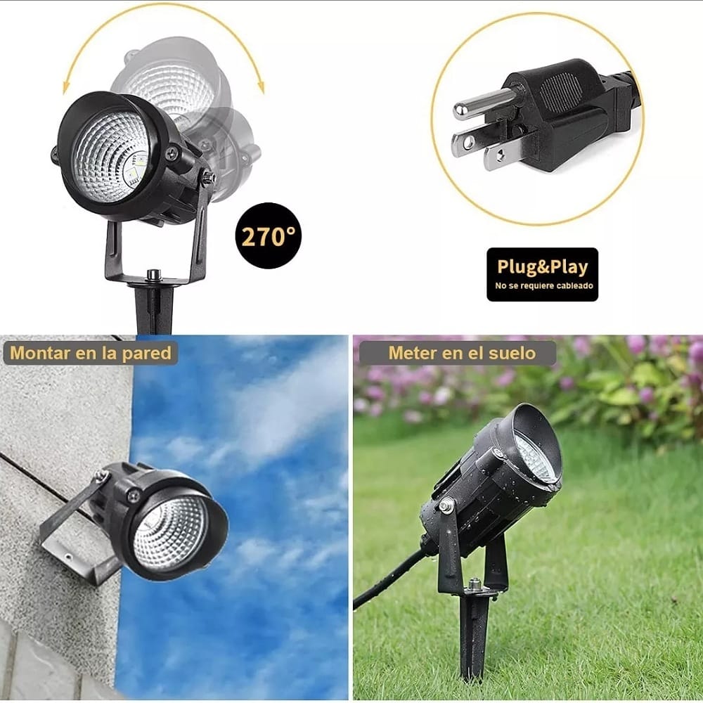 Reflector Led Exterior De 15 W, Reflectores Rgbcw, Luz Led,