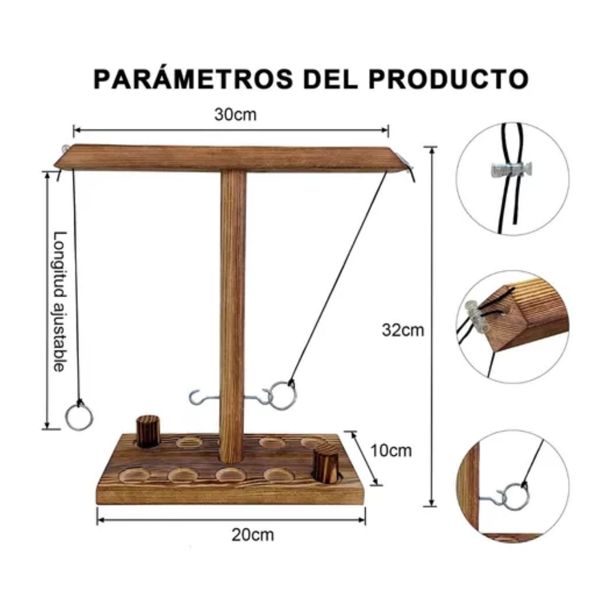Juegos De Lanzamiento De Gancho Y Anillo Para Bar Y Fiesta marron