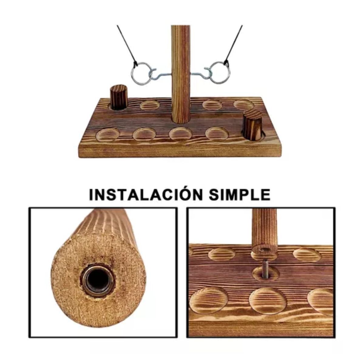 Juegos De Lanzamiento De Gancho Y Anillo Para Bar Y Fiesta marron